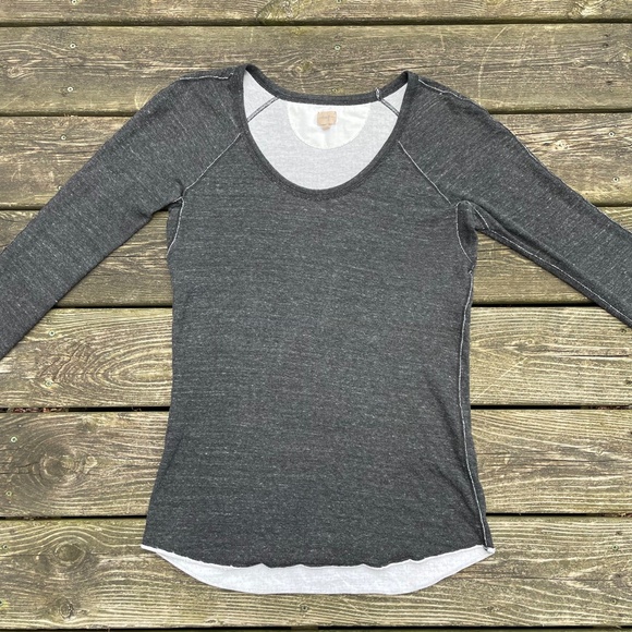Wilfred Dark Gray Charcoal Casual Long Sleeve Shirt Top - Picture 2 of 9